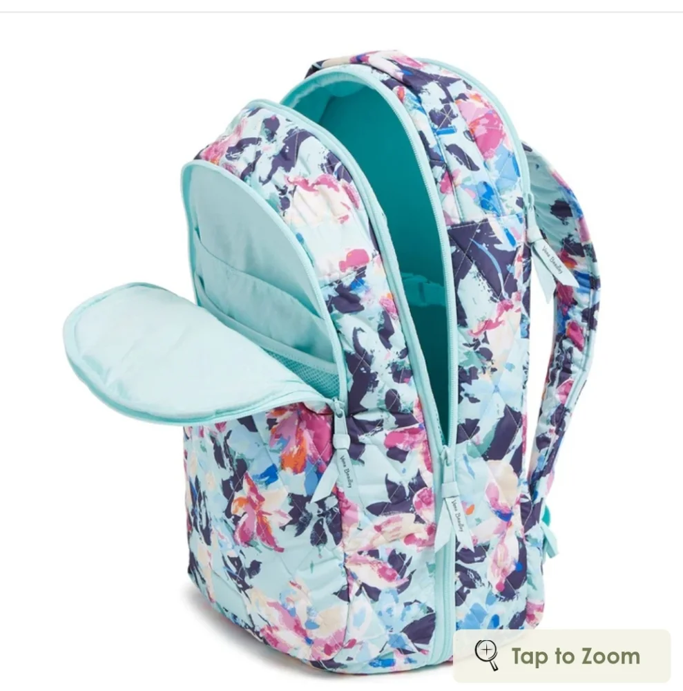 Vera Bradley Large Travel Backpack Ultralight Floating Blossoms NWT